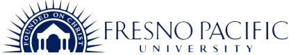 Logo of Fresno Pacific University, featuring stylized sun rays above the text for their Master's in Marriage and Family Therapy program, all in green and set against a white background.